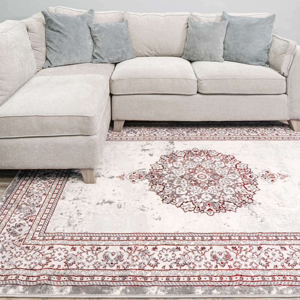 Modern Red Abstract Oriental Rugs - Victoria