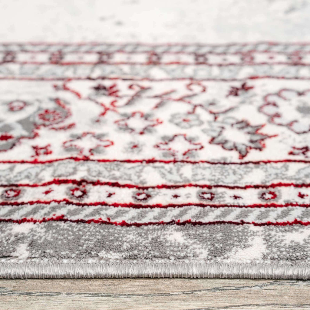 Modern Red Abstract Oriental Rugs - Victoria