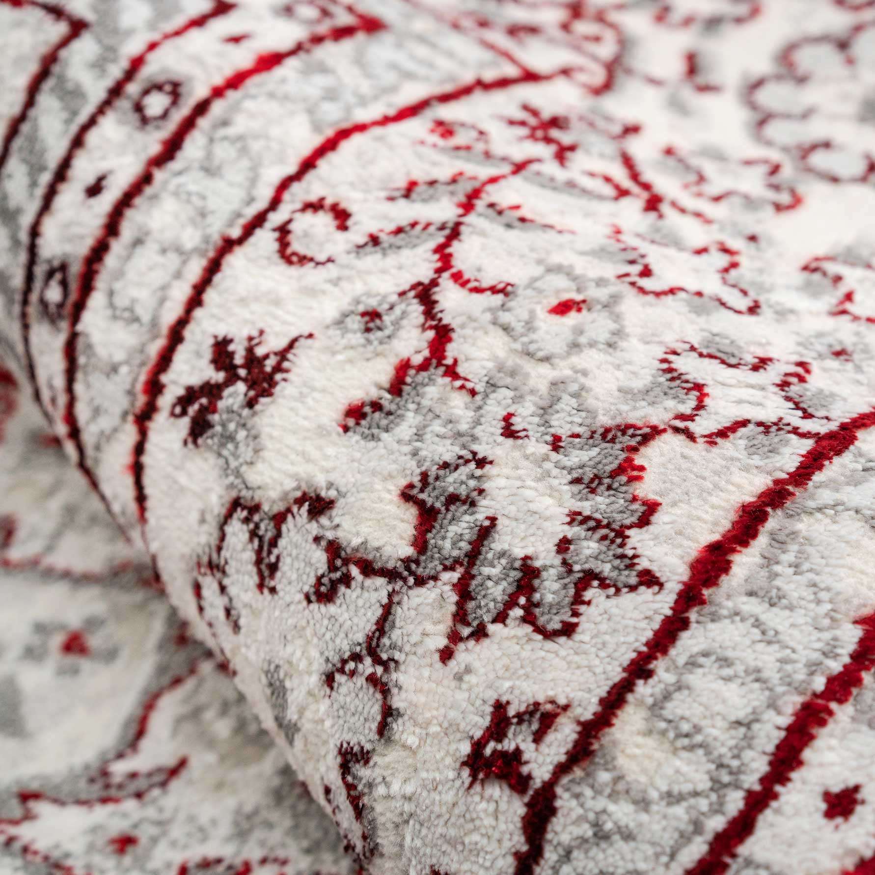 Modern Red Abstract Oriental Rugs - Victoria
