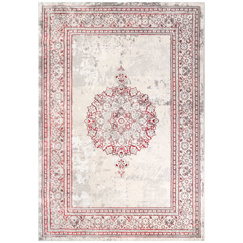 Modern Red Abstract Oriental Rugs - Victoria