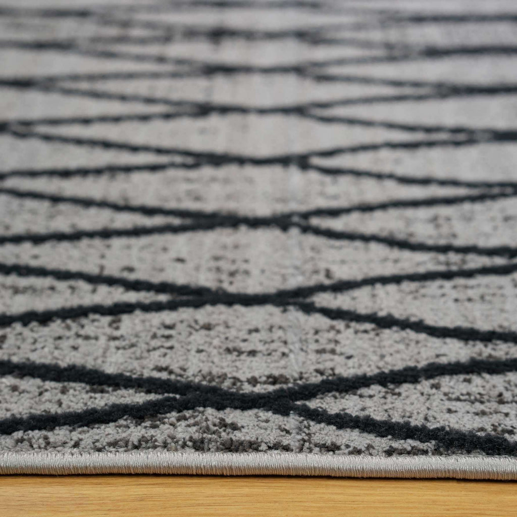 Luxury Modern Mottled Grey Rug