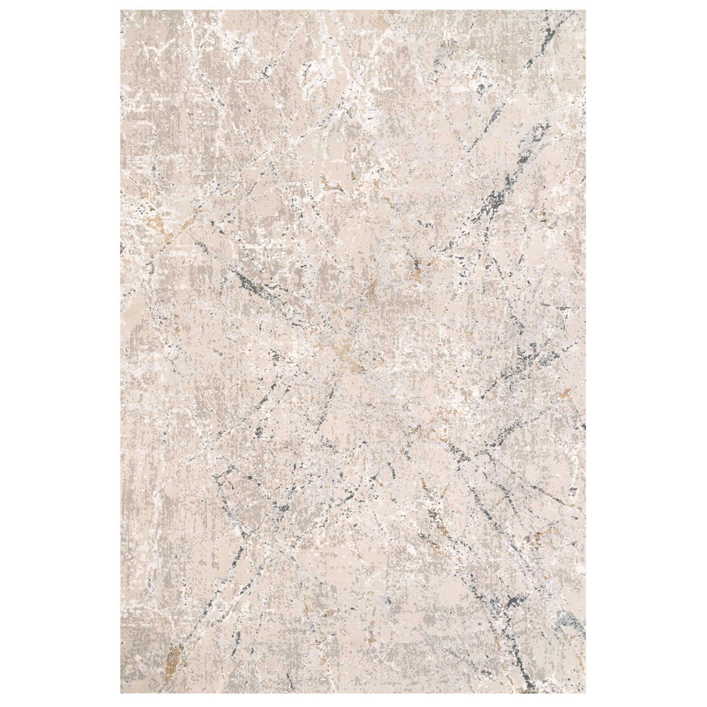 Modern Silver Abstract Living Room Rug - Vincent