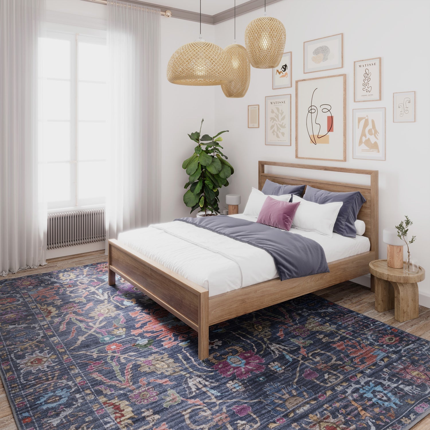 Soft Washable Wildflower Rug - Francine
