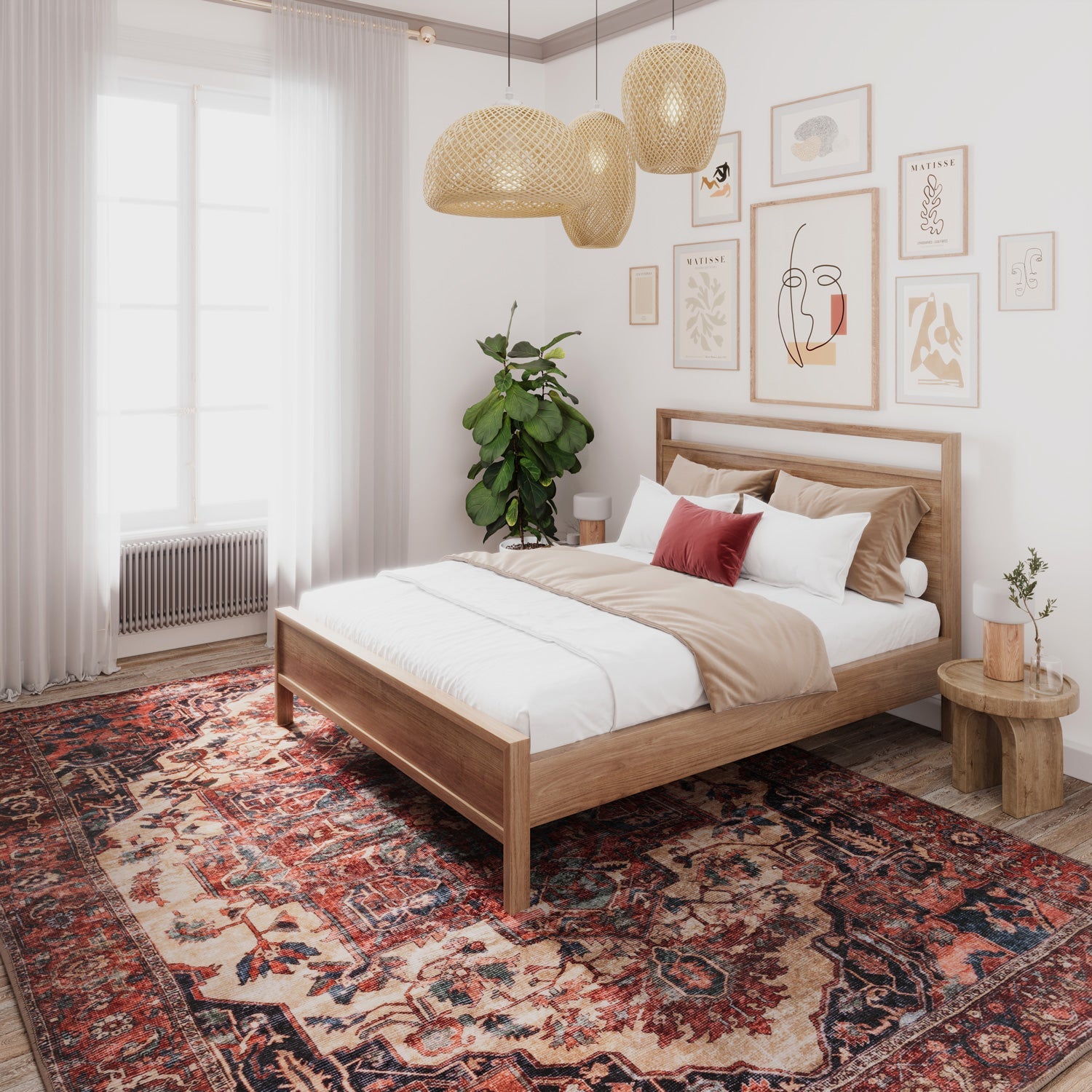 Soft Washable Terracotta Medallion Rug - Verity