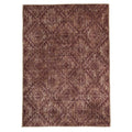 Washable Burgundy Diamond Rug - Avril