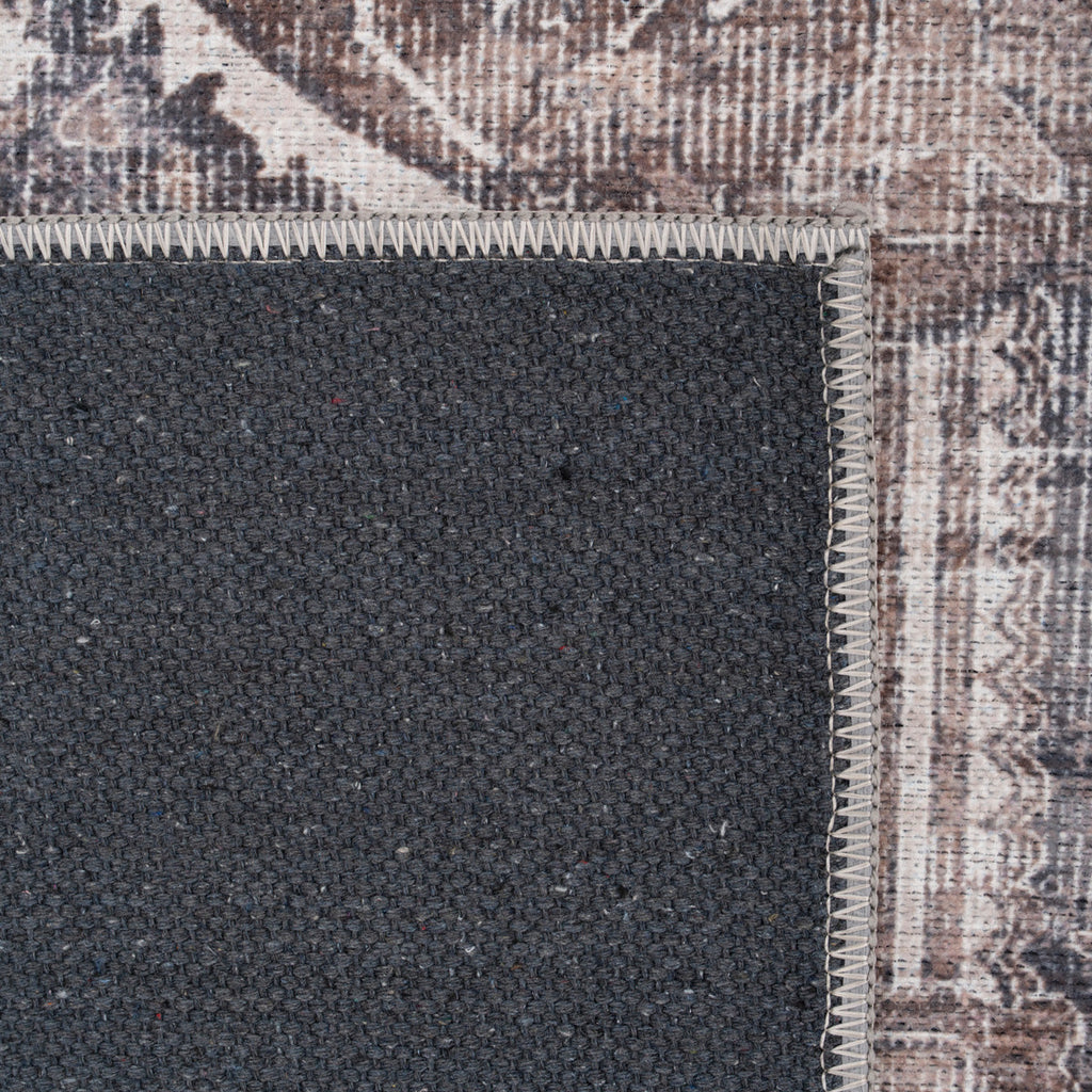 Washable Vintage Brown Beige Rug - Lois