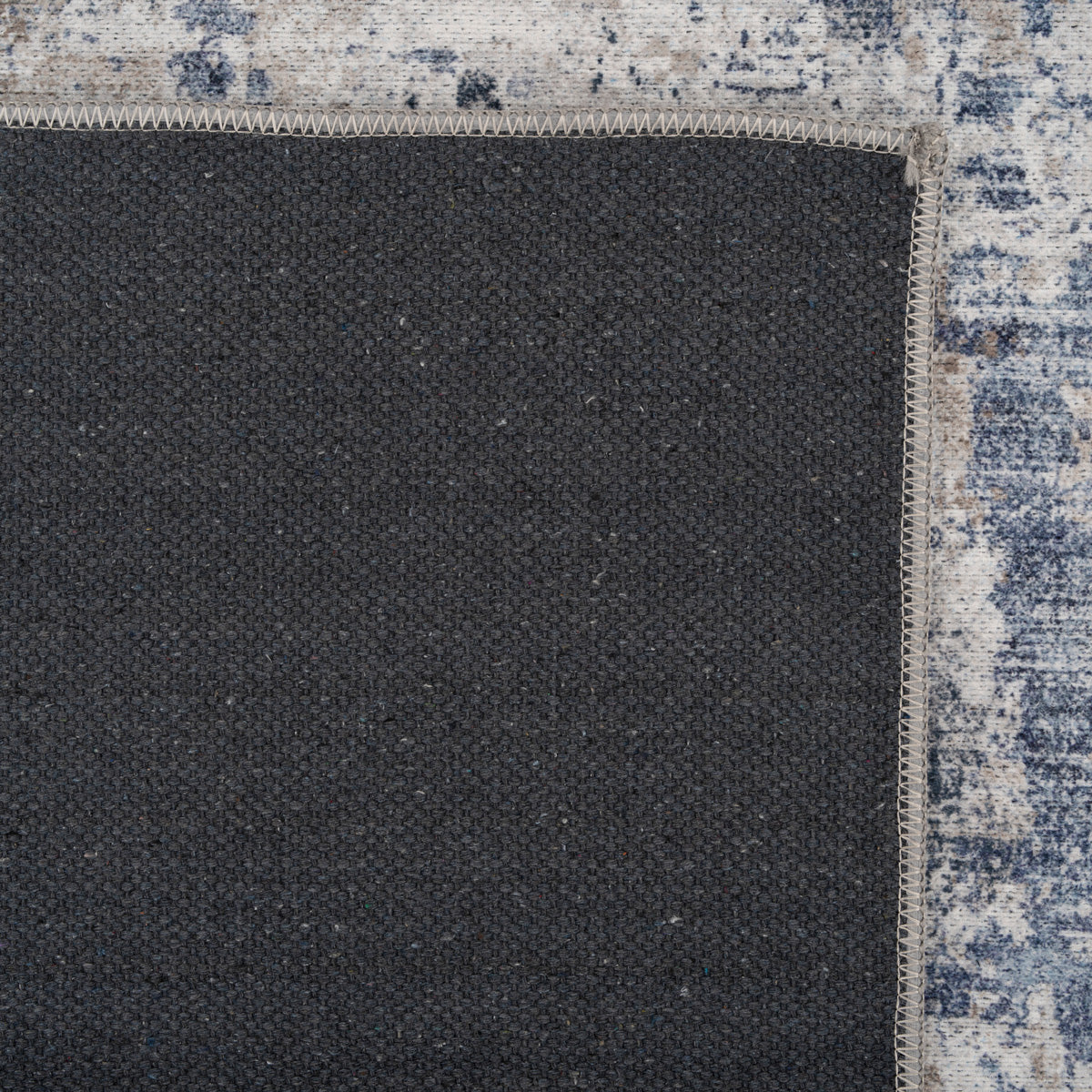 Washable Blue Abstract Rug - Skye