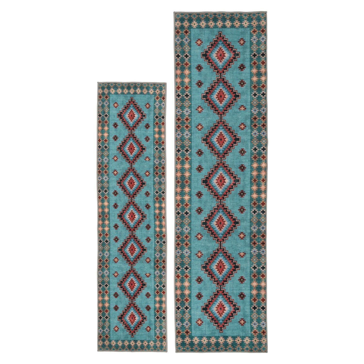 Washable Blue Berber Style Rug - Yasmine