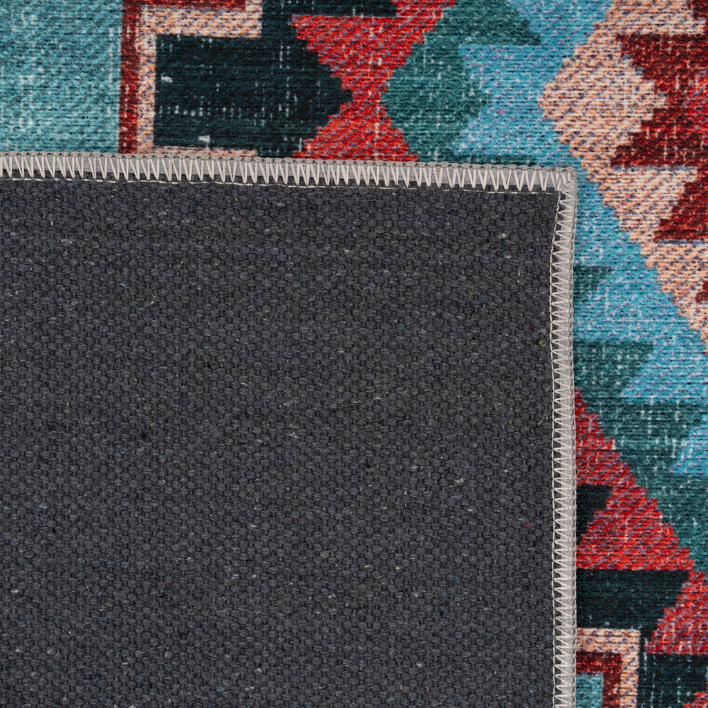 Washable Blue Berber Style Rug - Yasmine