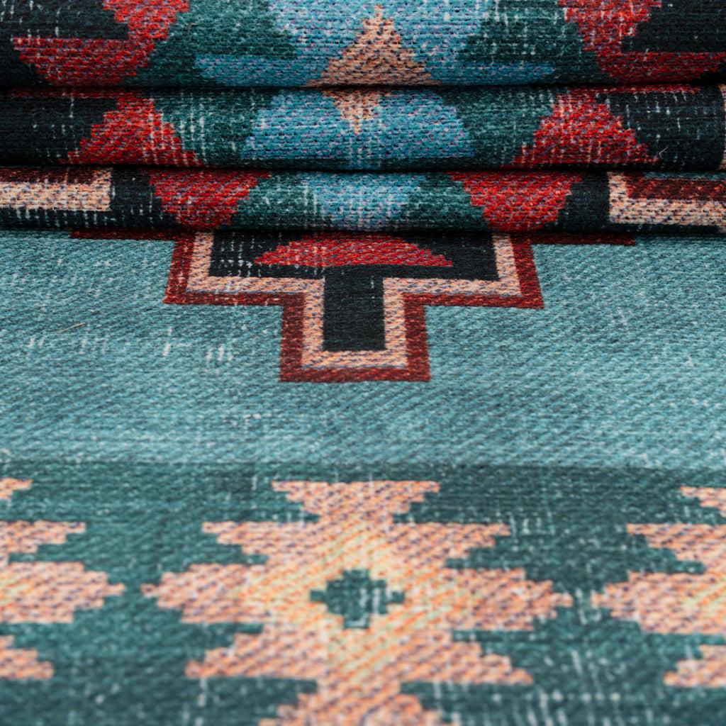 Washable Blue Berber Style Rug - Yasmine