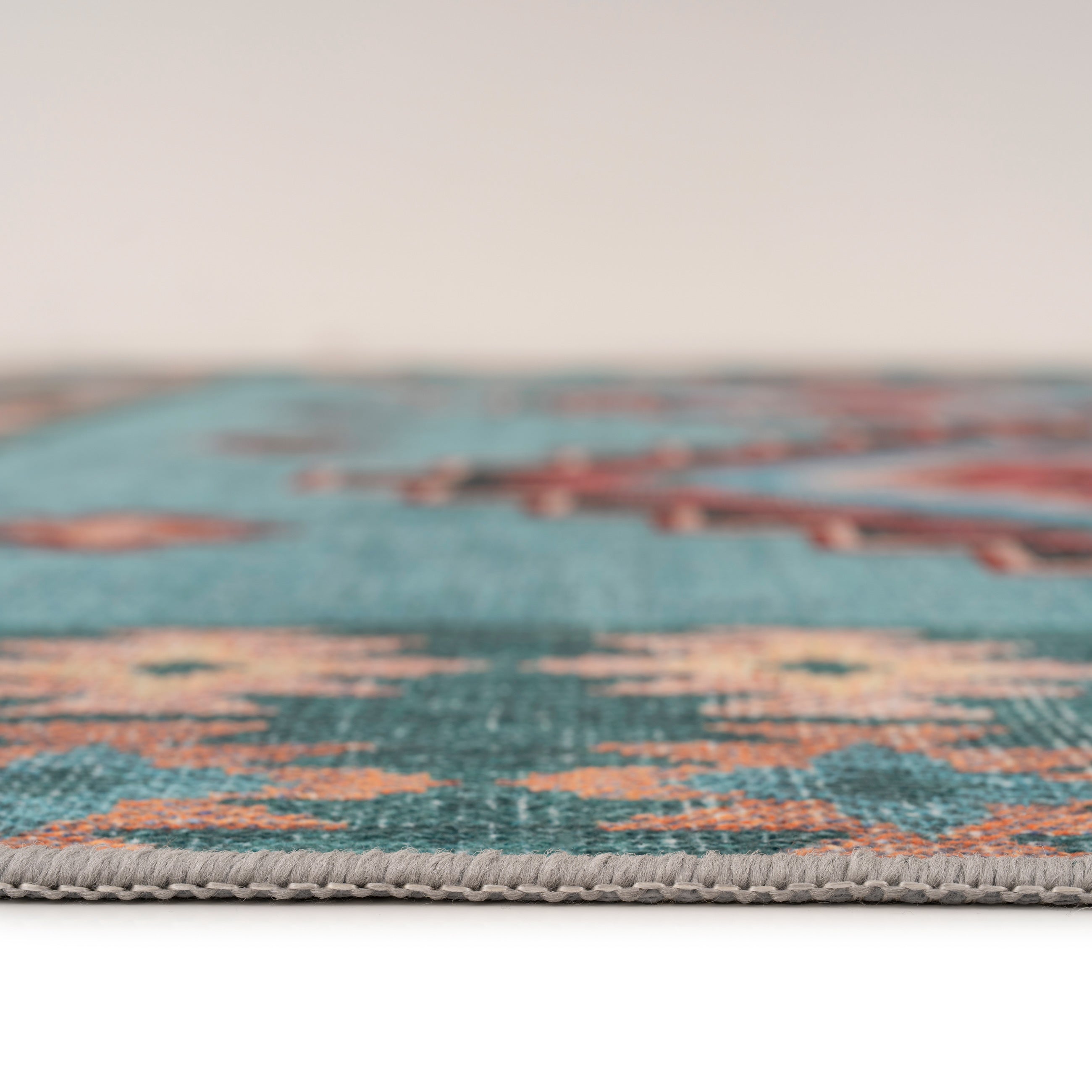 Washable Blue Berber Style Rug - Yasmine