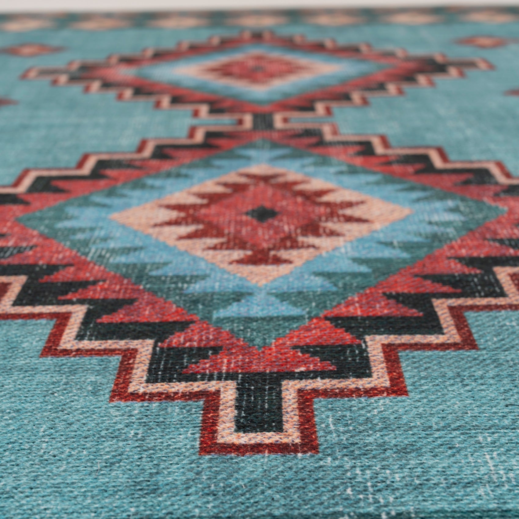 Washable Blue Berber Style Rug - Yasmine