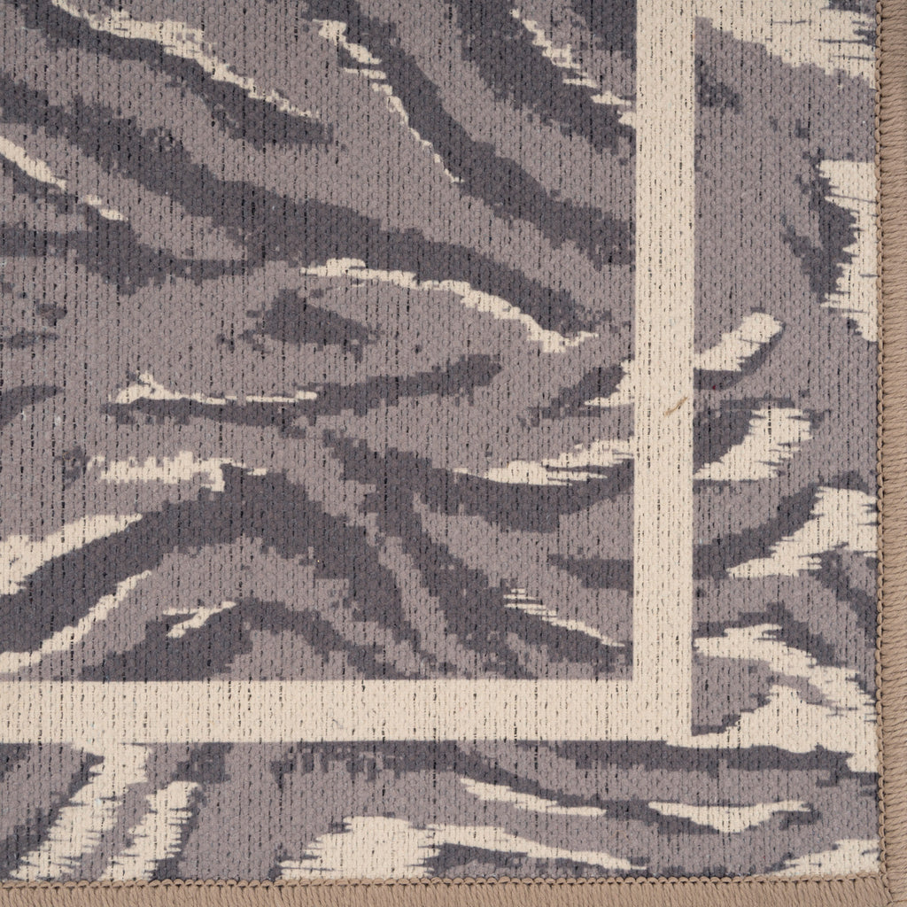 Washable Grey Zebra Print Doormat - Zebra