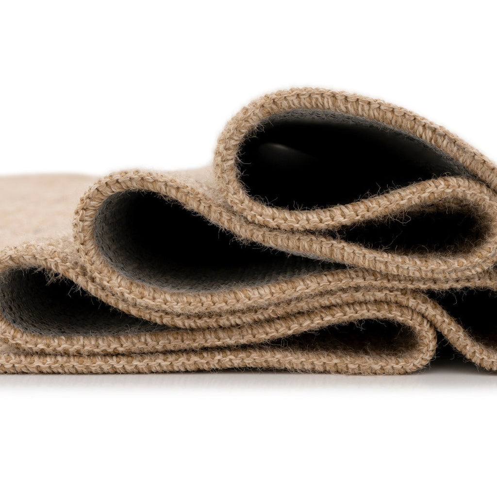 Washable Beige Berber Jute Style Rug - Alva