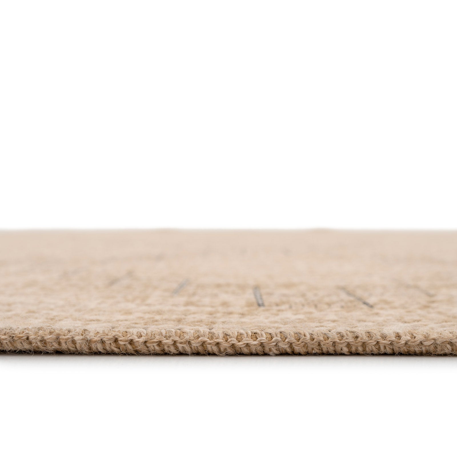 Washable Beige Berber Jute Style Rug - Alva