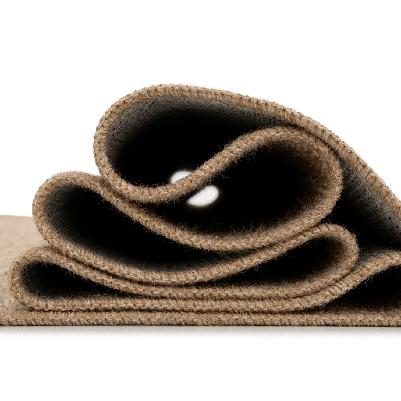 Washable Beige Border Jute Style Rug - Rayna