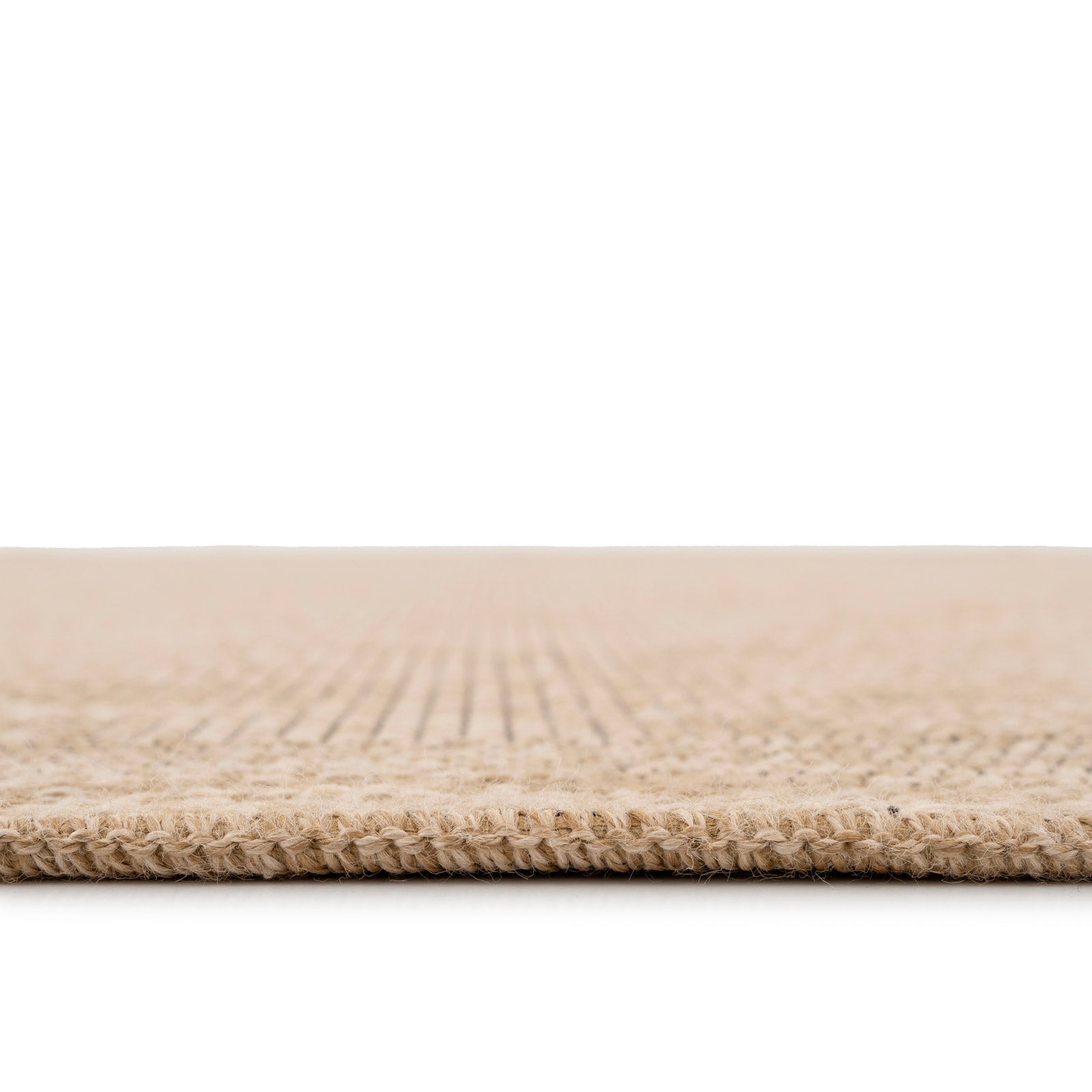Washable Beige Border Jute Style Rug - Rayna