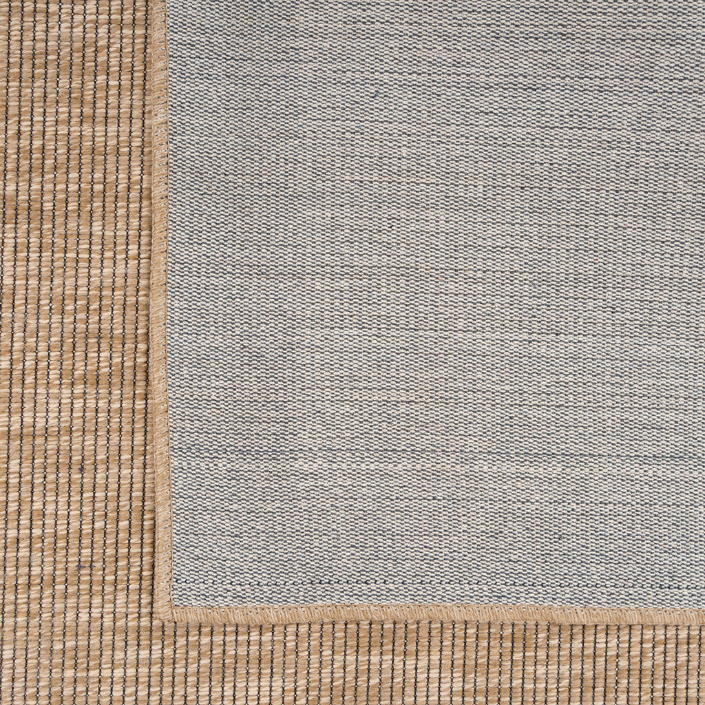 Washable Beige Border Jute Style Runner - Rayna