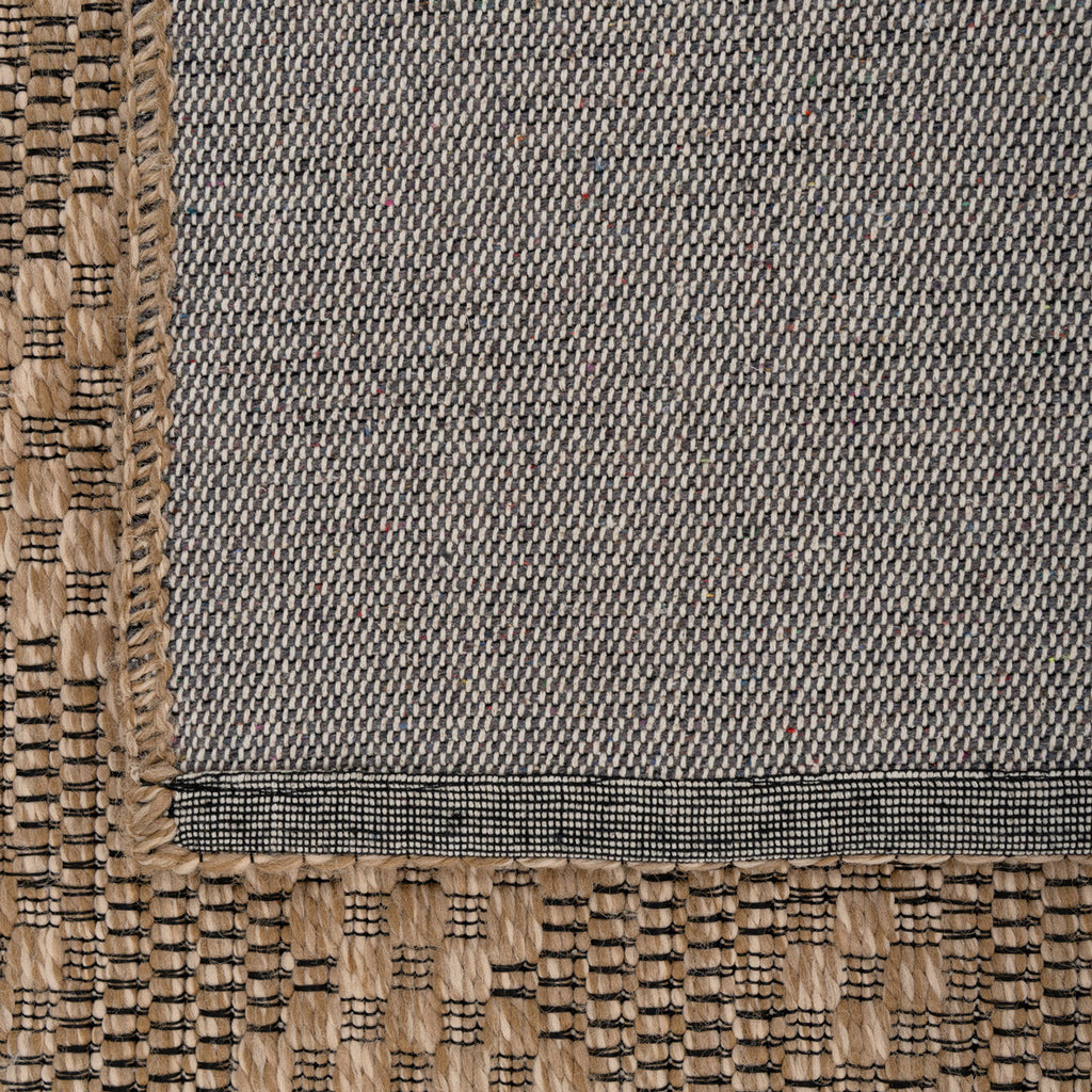 Washable Beige Diamond Jute Style Runner - Thea