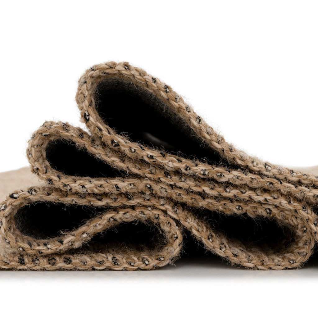 Washable Beige Diamond Jute Style Rug - Thea
