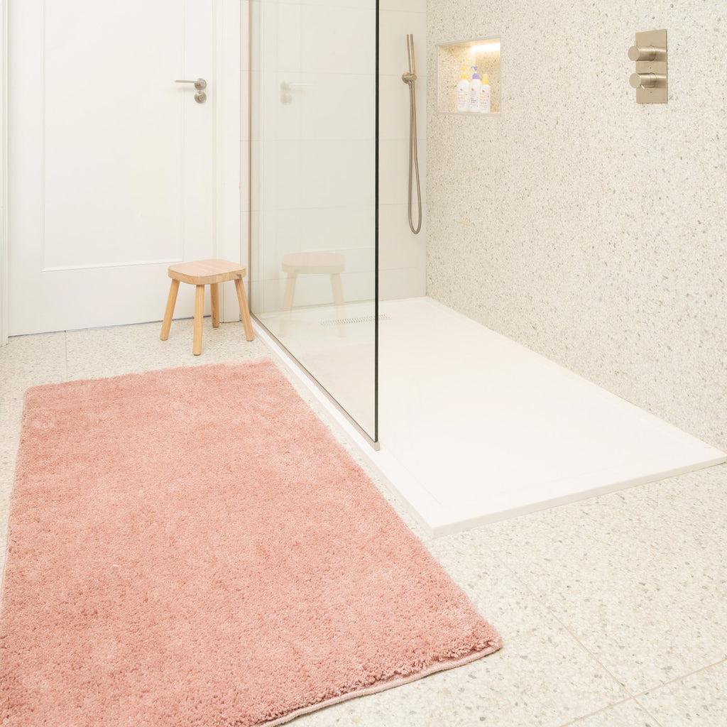 Soft Washable Blush Pink Shaggy Rug