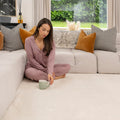 Soft Washable Light Cream Shaggy Rug