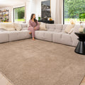 Soft Washable Beige Shaggy Rug