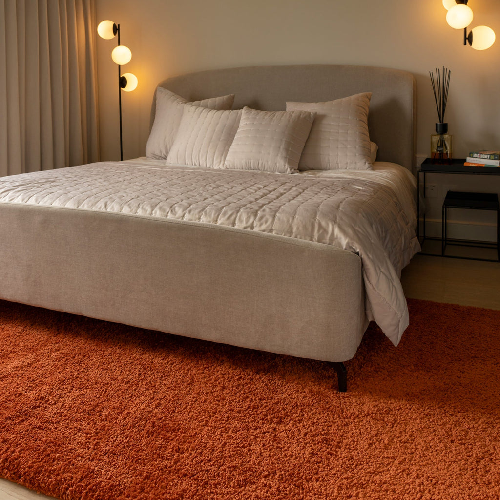 Premium Washable Terracotta Shaggy Rug