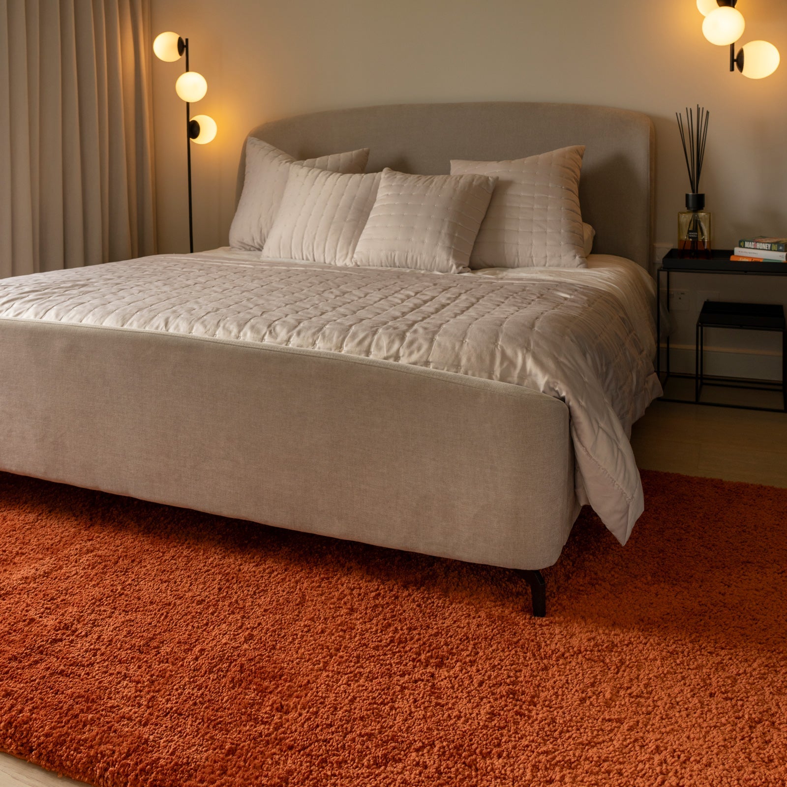 Premium Washable Terracotta Shaggy Rug