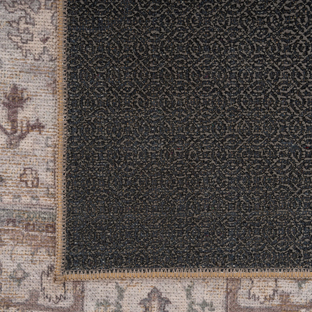 Washable Vintage Green Jute Style Runner - Cova