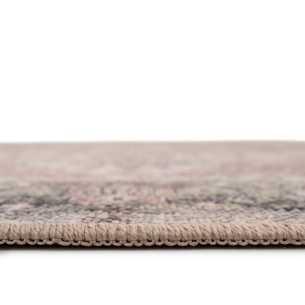 Washable Vintage Green Jute Style Runner - Cova