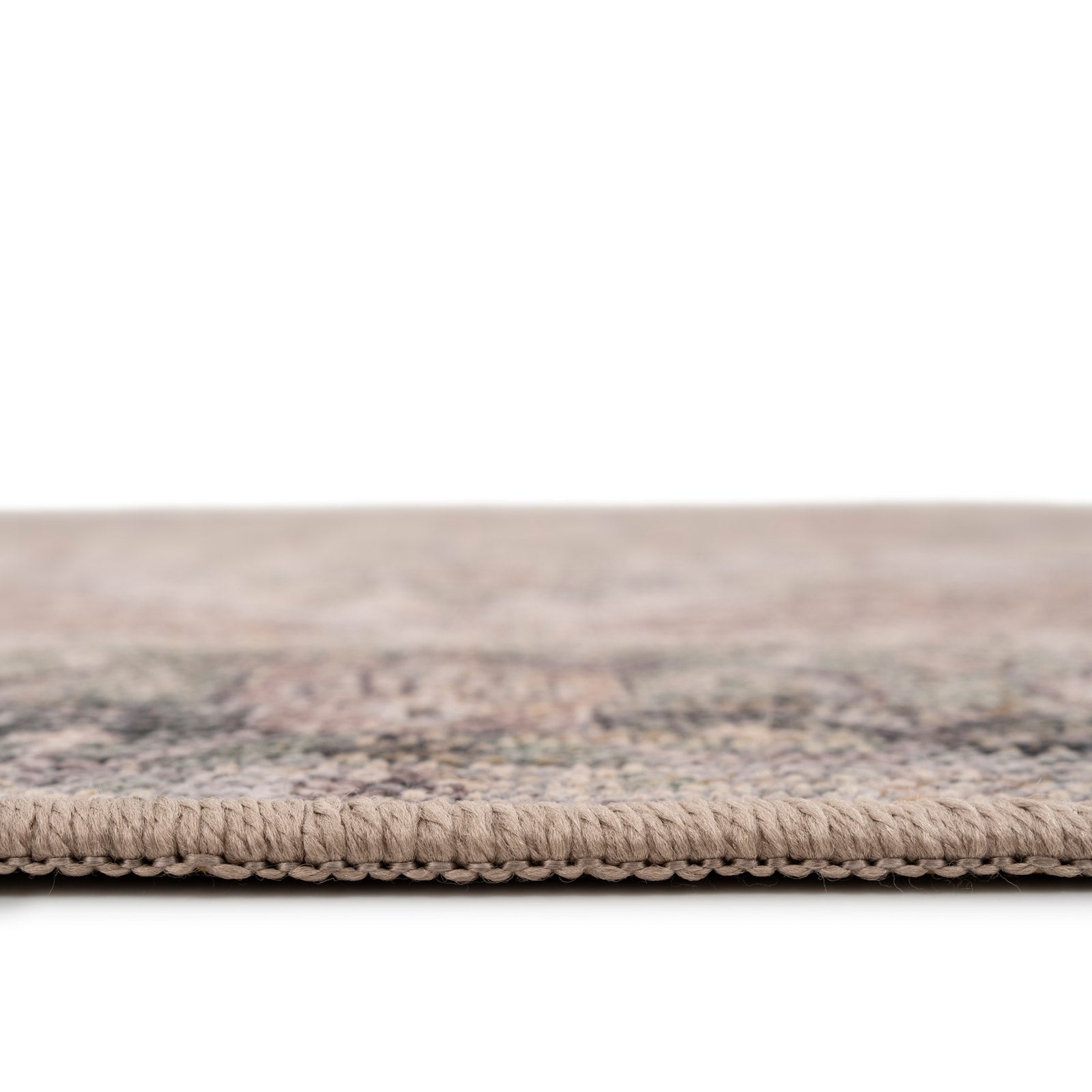 Washable Vintage Green Jute Style Runner - Cova
