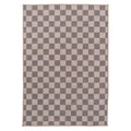 Washable Brown Checkerboard Jute Style Rug - Juno
