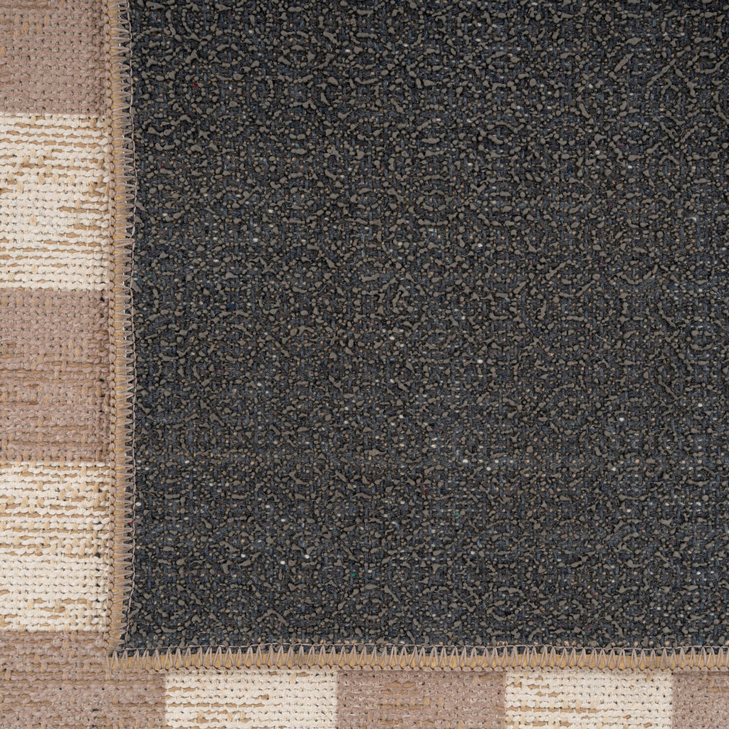 Washable Checkerboard Jute Style Rug - Noa