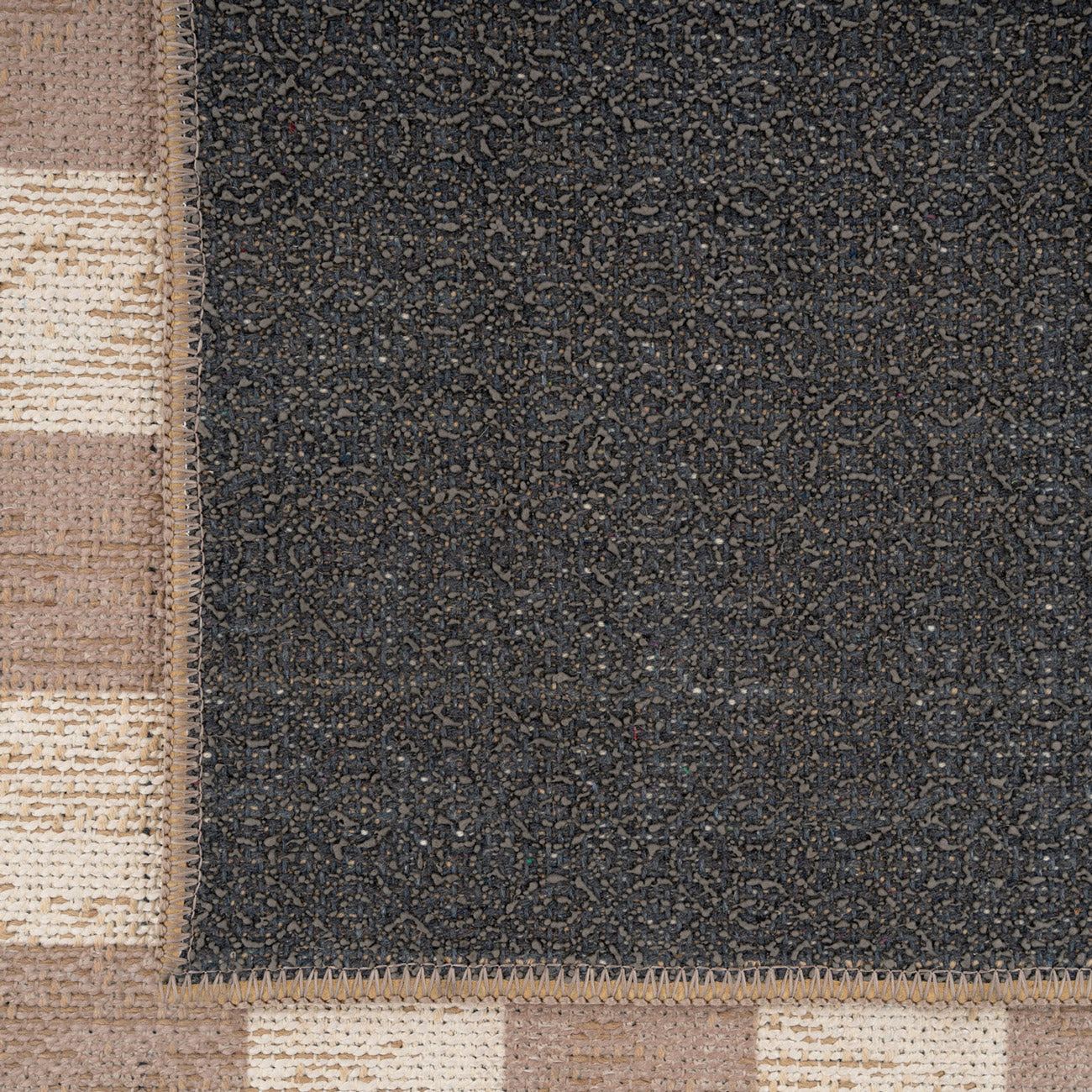 Washable Checkerboard Jute Style Rug - Noa