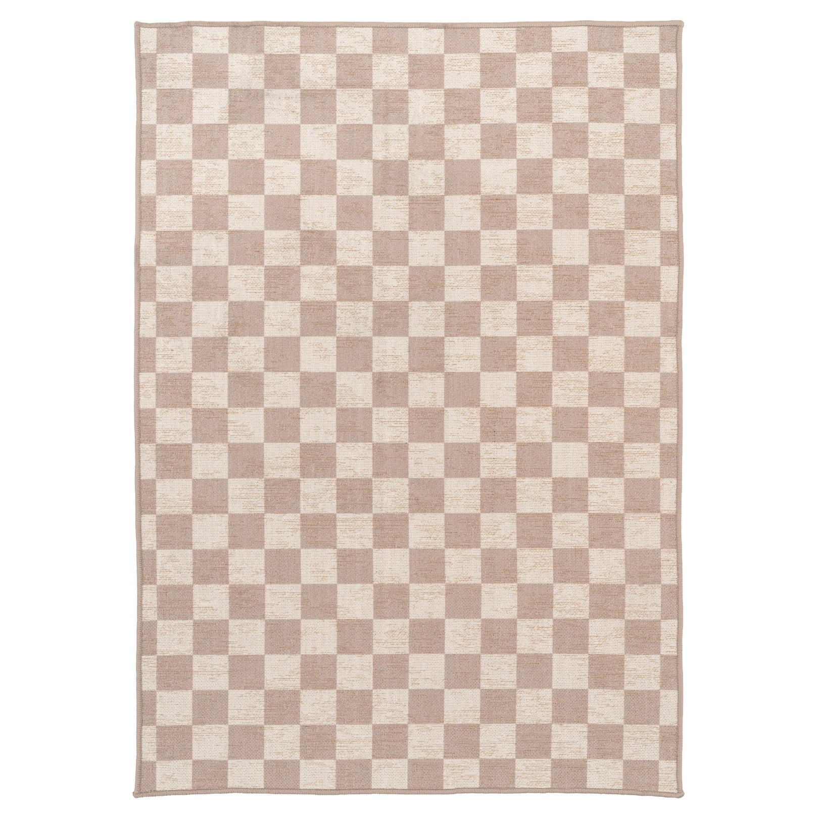 Washable Checkerboard Jute Style Rug - Noa
