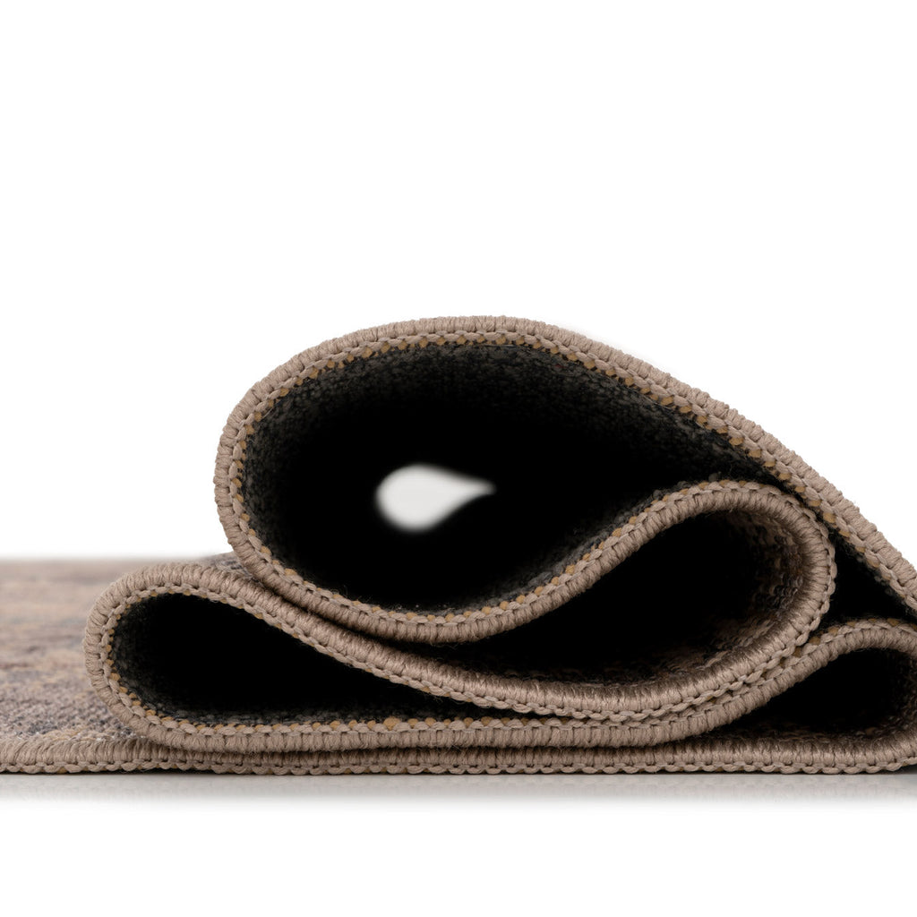 Washable Greige Blue Jute Style Runner - Ruah
