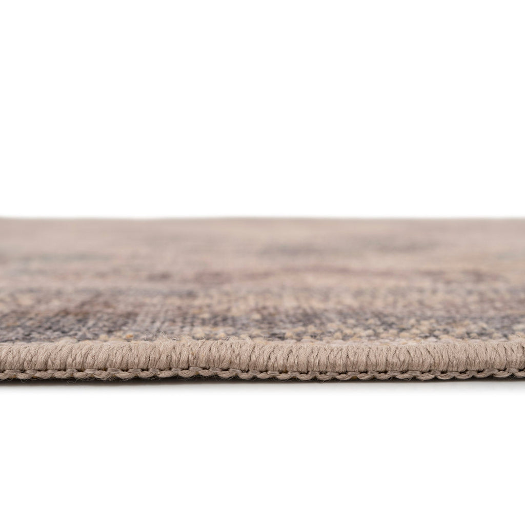Washable Greige Blue Jute Style Runner - Ruah