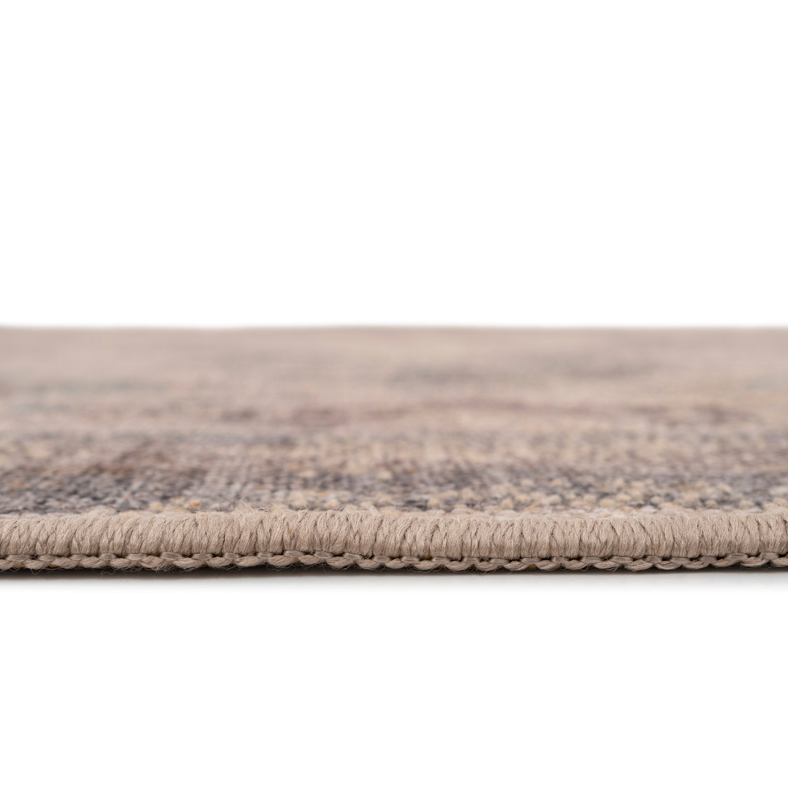 Washable Greige Blue Jute Style Runner - Ruah