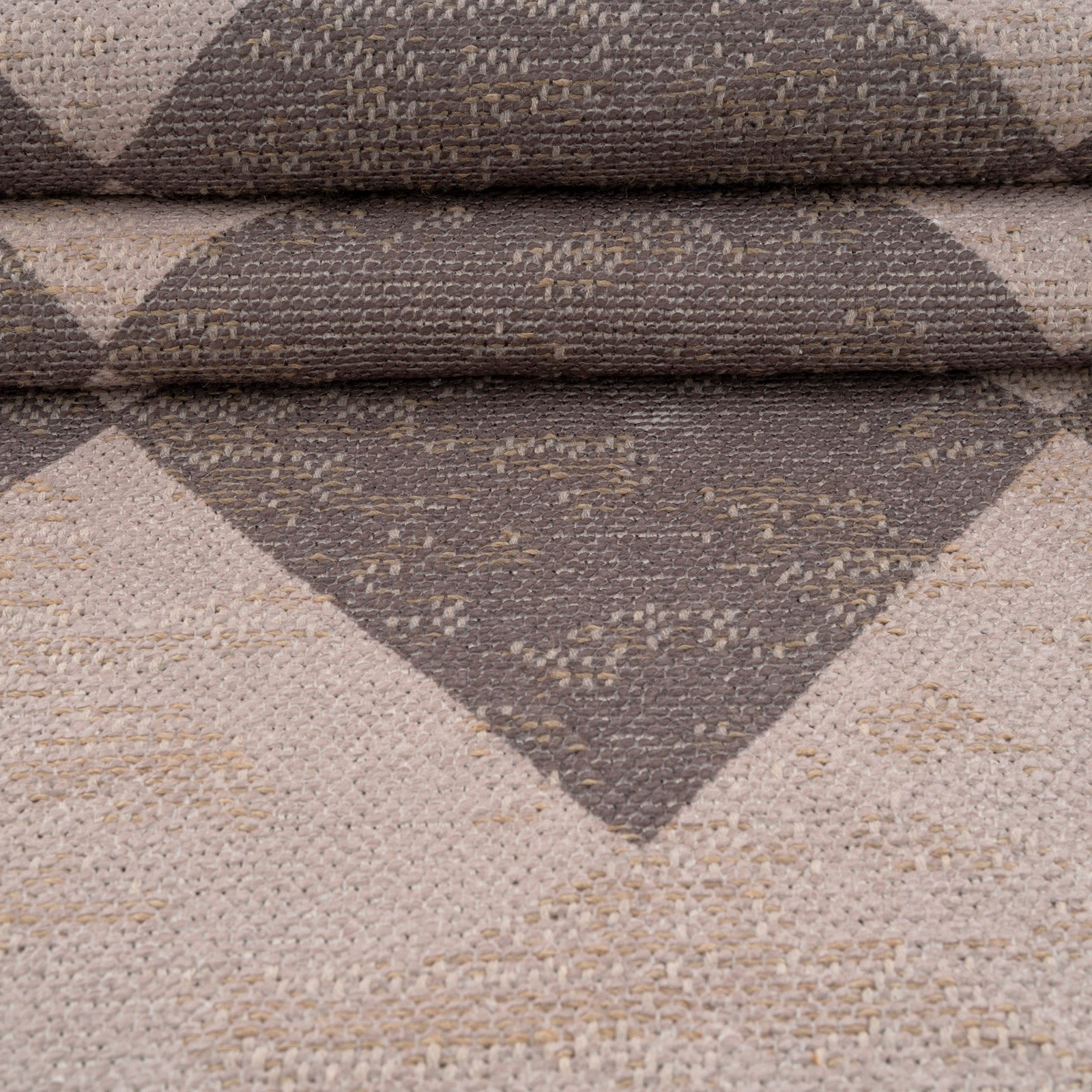 Washable Brown Harlequin Jute Style Runner - Suki