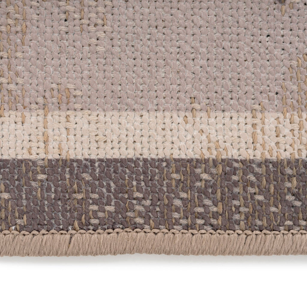 Washable Brown Harlequin Jute Style Rug - Suki
