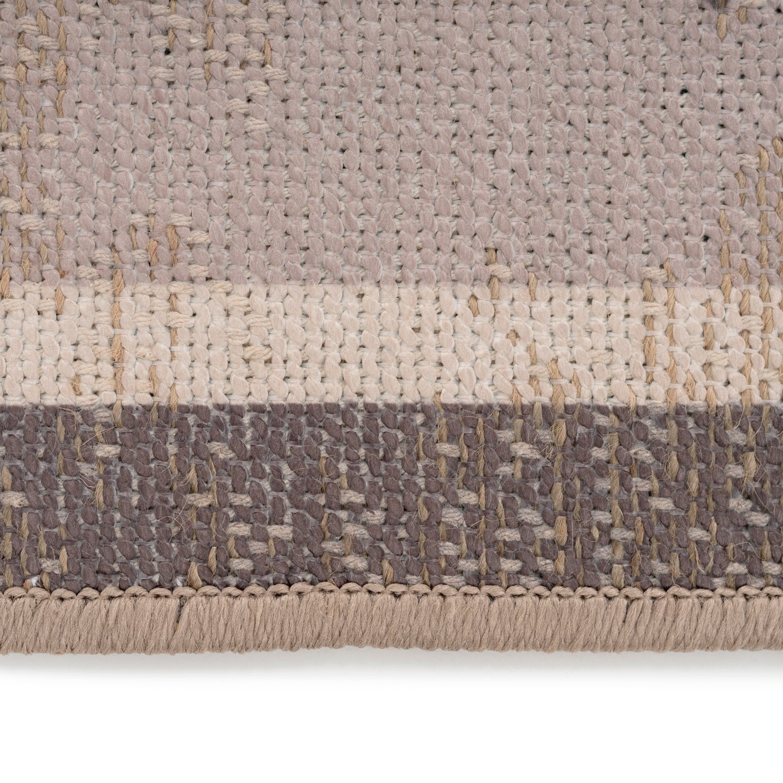 Washable Brown Harlequin Jute Style Rug - Suki