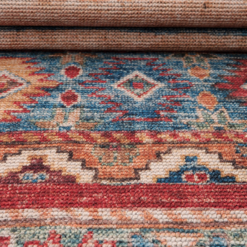 Washable Looped Multicolour Boho Runner - Alia