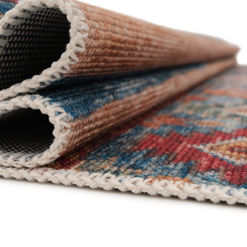 Washable Looped Multicolour Doormat - Alia