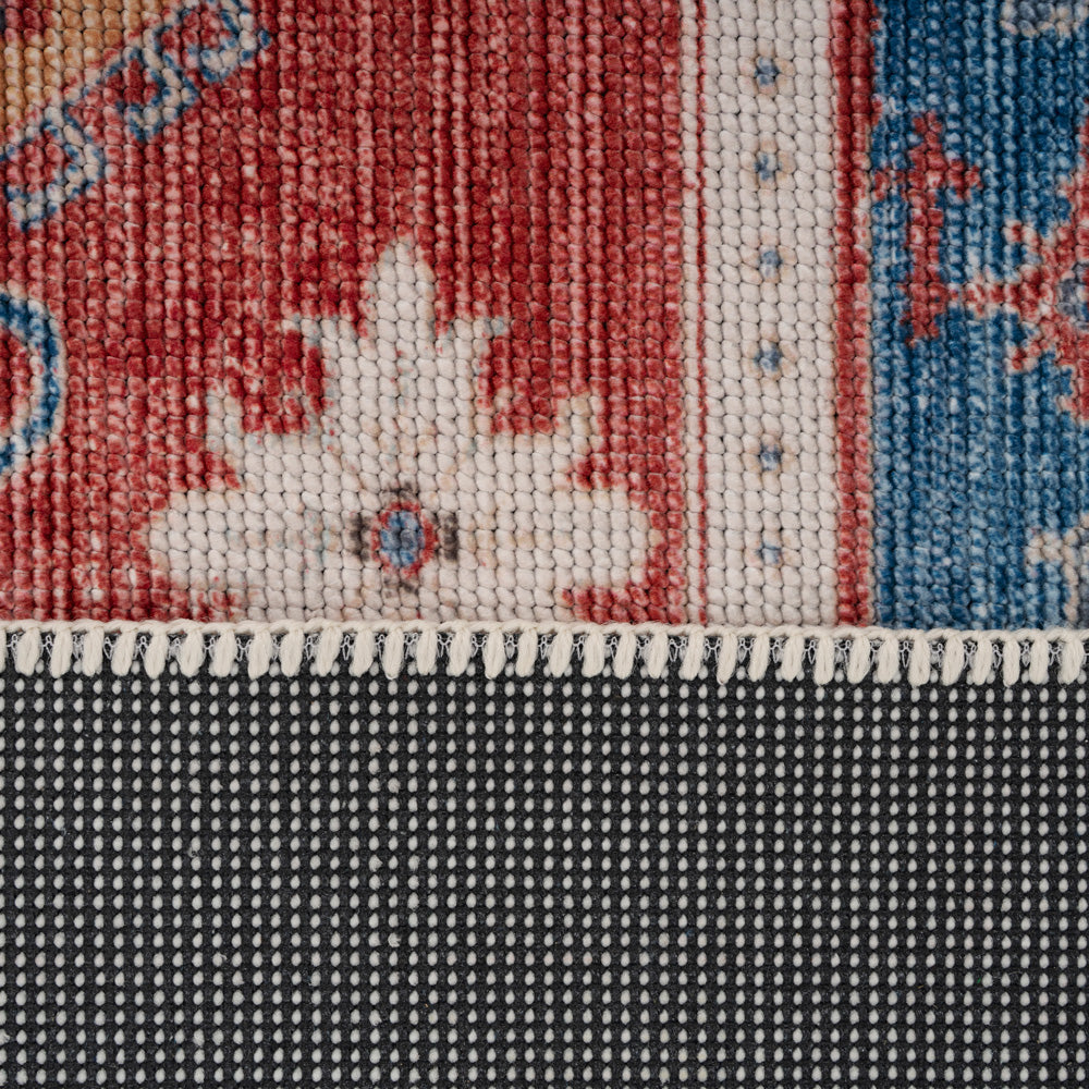 Washable Looped Red Doormat - Anais