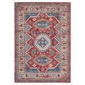 Washable Looped Red Vintage Rug - Anais