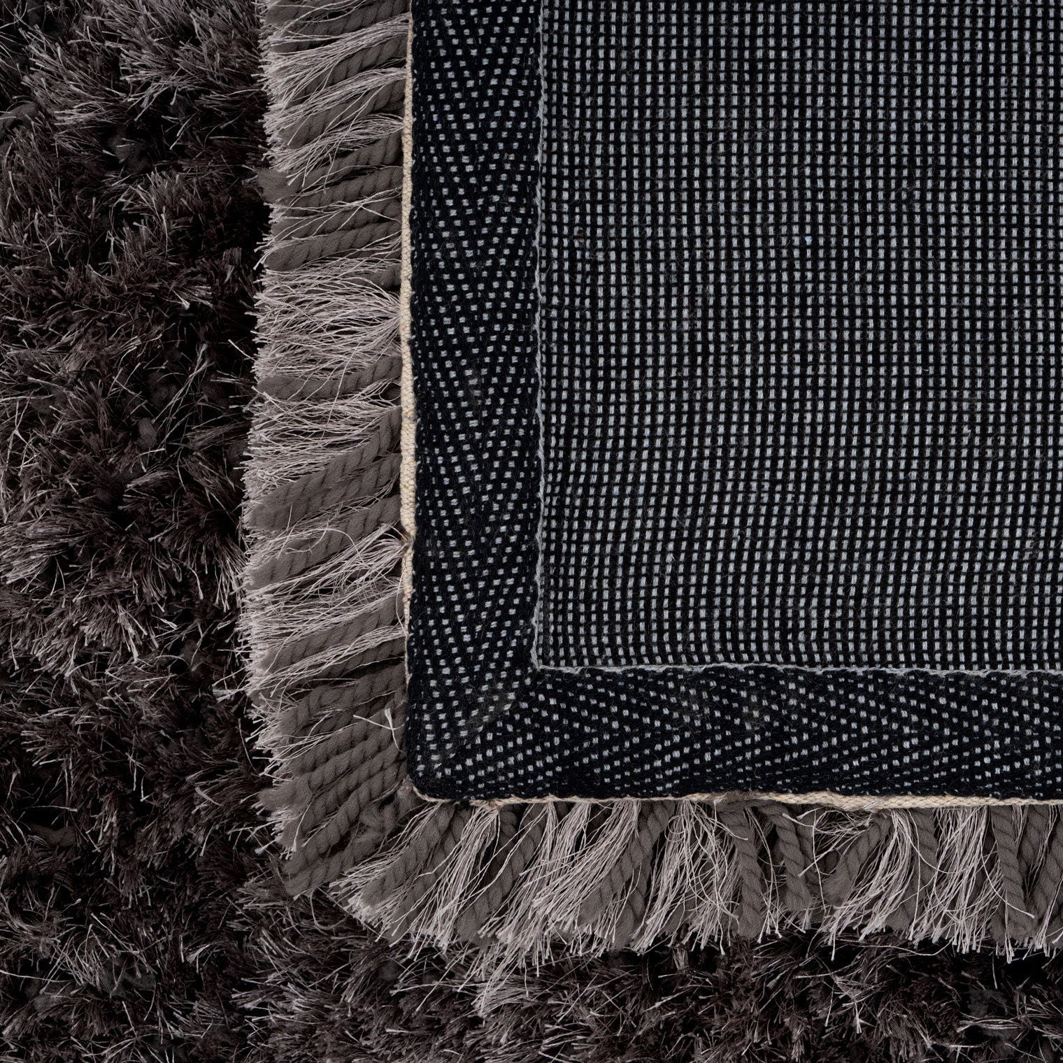 Plush Soft Grey Shaggy Area Rug - Zia