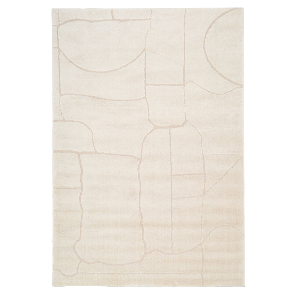 Soft Cream Abstract Rug - Aura