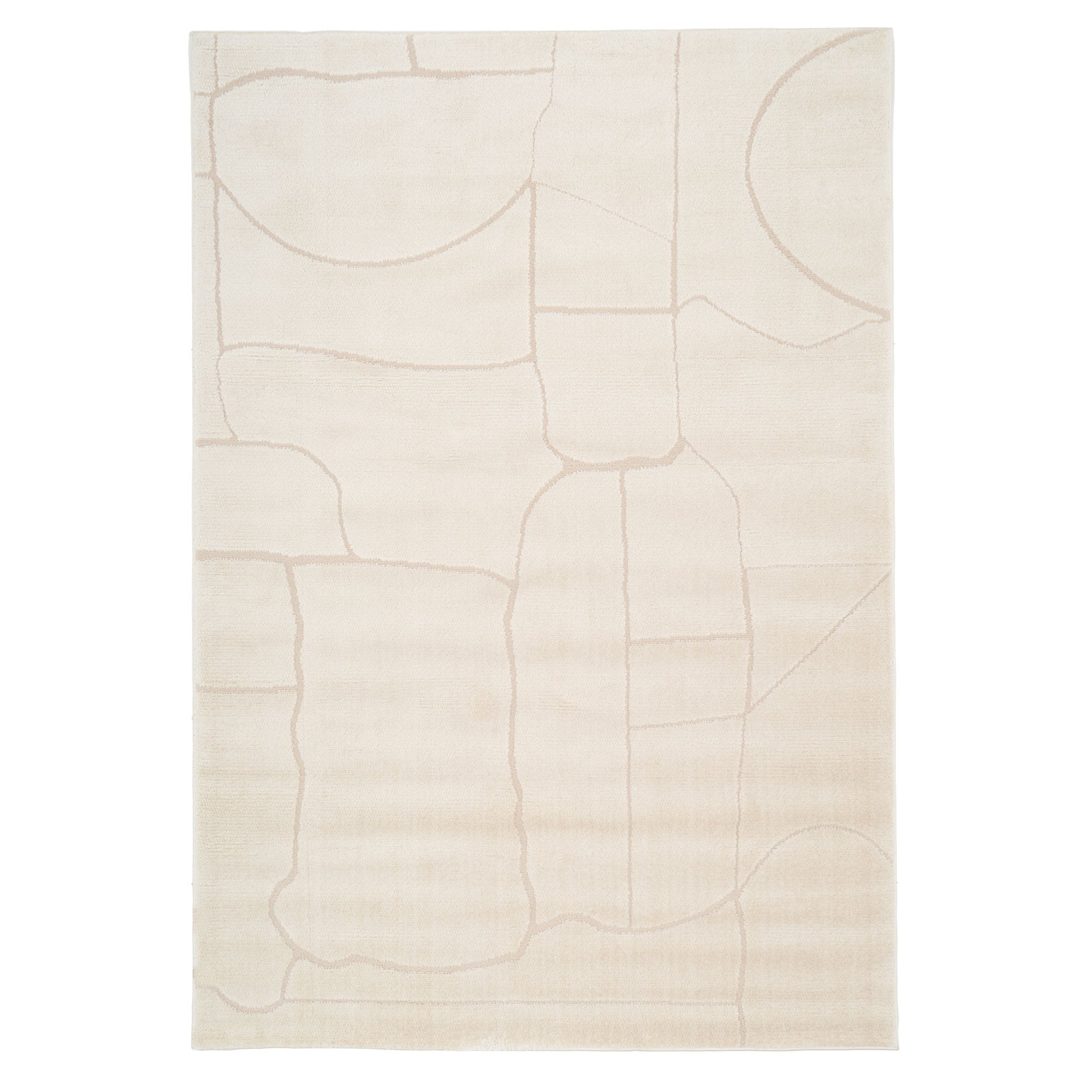 Soft Cream Abstract Rug - Aura