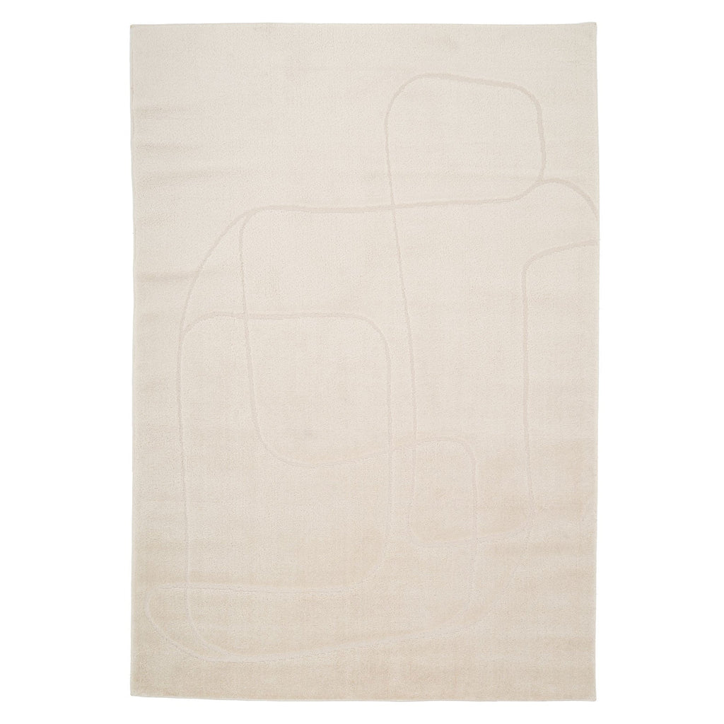 Soft Cream Scribble Rug - Zola